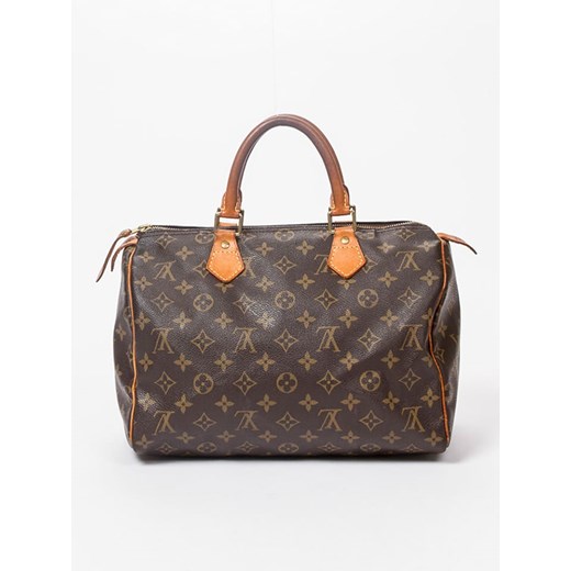 Kuferek brązowy Louis Vuitton z nadrukiem