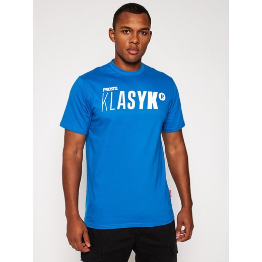 T-shirt męski Prosto. niebieski w stylu młodzieżowym 