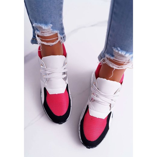 Buty sportowe damskie Lu Boo ze skóry ekologicznej płaskie 