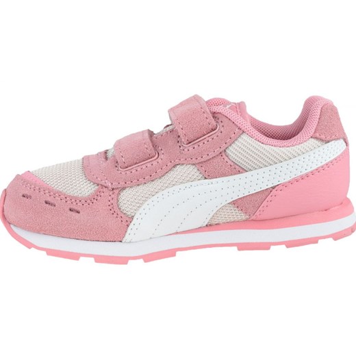 Buty sportowe dziecięce różowe Puma z zamszu 