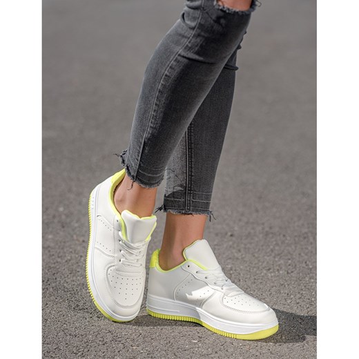Buty sportowe damskie Shelovet sneakersy ze skóry ekologicznej na platformie 