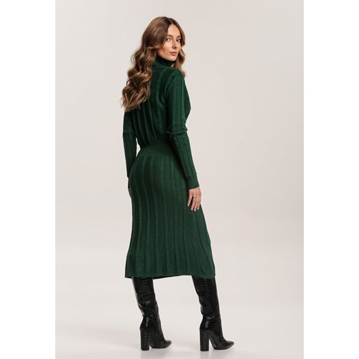 Zielona Sukienka Dzianinowa Azerixan Renee M/L wyprzedaż Renee odzież