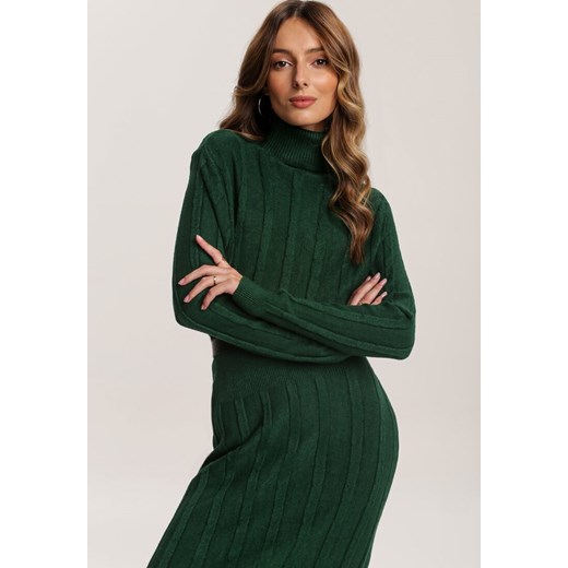 Zielona Sukienka Dzianinowa Azerixan Renee XL/XXL wyprzedaż Renee odzież