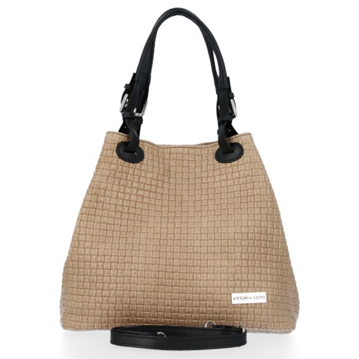 Shopper bag Vittoria Gotti na ramię elegancka bez dodatków 