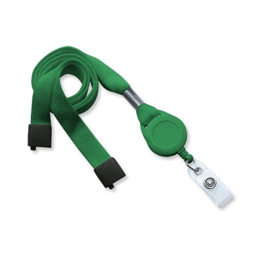 Szeroka 16mm bezpieczna smycz na szyję + brelok typu jojo (Zielony) Koruma Koruma ID Protection