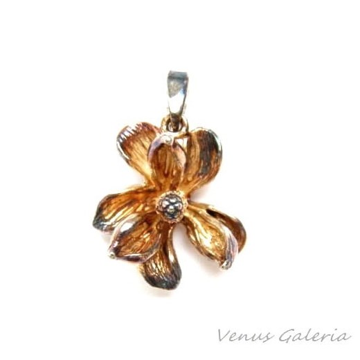 Zawieszka srebrna - Magnolia mała brązowa Venus Galeria Venus Galeria - Magiczny Ogród Biżuterii Srebrnej