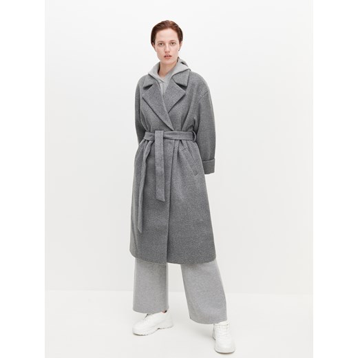 Reserved - Płaszcz z paskiem - Szary Reserved 42 Reserved