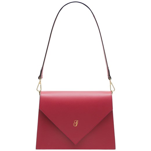 Czerwona shopper bag Glamorous By Glam ze skóry 