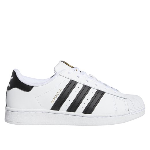 Buty sportowe dziecięce Adidas skórzane białe sznurowane