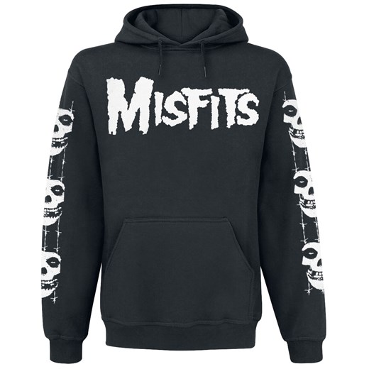 Misfits - Skull / Logo - Bluza z kapturem - czarny L EMP