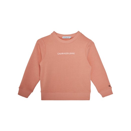 Calvin Klein Jeans Bluza Metallic Chest Logo IG0IG00577 Różowy Regular Fit 8Y MODIVO