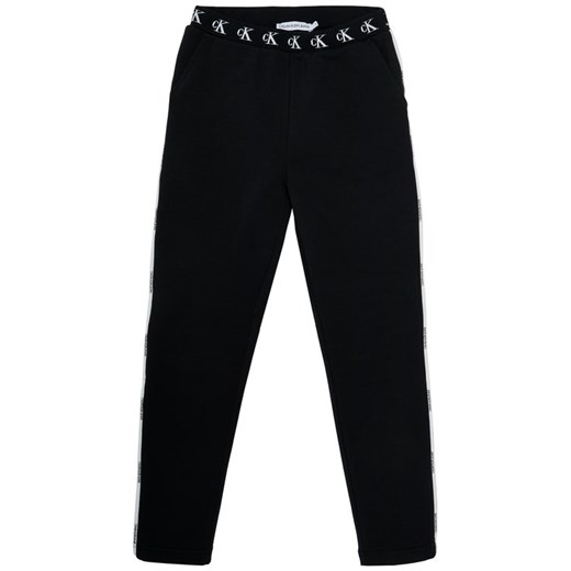 Czarne spodnie dziewczęce Calvin Klein jeansowe 