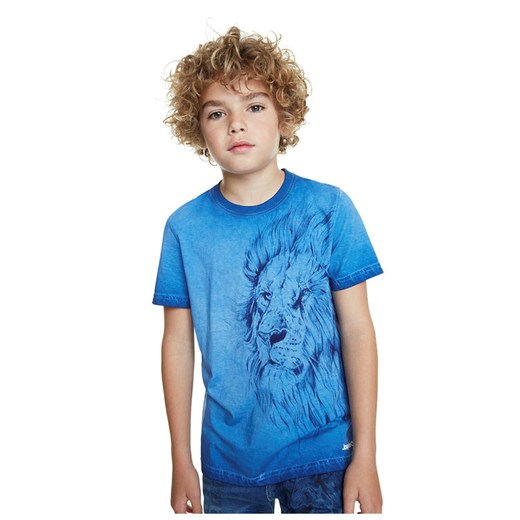 Desigual T-Shirt Joana 20SBTK15 Niebieski Regular Fit Desigual 3_4 wyprzedaż MODIVO