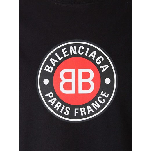 T-shirt męski BALENCIAGA z krótkim rękawem z napisami 