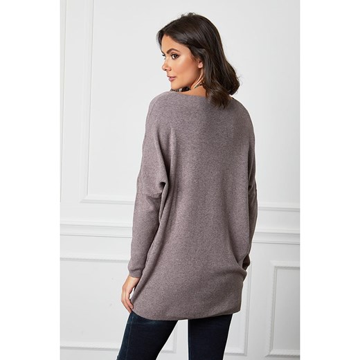 Sweter damski So Cachemire z dekoltem w serek casualowy 