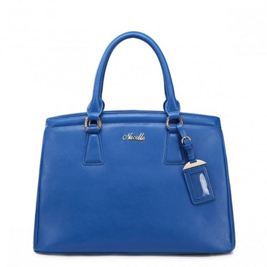 Wytworna torebka tote Błękit paryski purselected-pl niebieski bez wzorów/nadruków