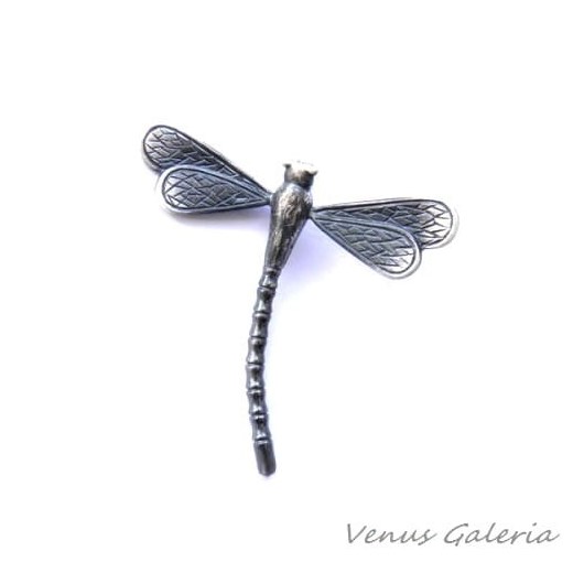 Wisiorek srebrny - Ważka W2 szara Venus Galeria Venus Galeria - Magiczny Ogród Biżuterii Srebrnej