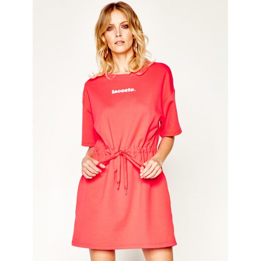 Lacoste Sukienka codzienna EF5761 Czerwony Regular Fit Lacoste 38 promocja MODIVO