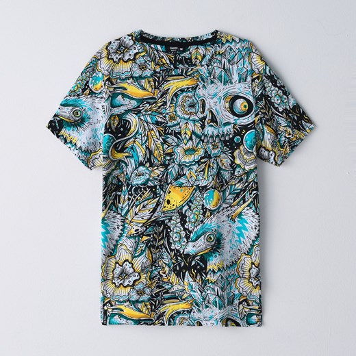 Cropp - Koszulka z tropikalnym printem - Cropp XS Cropp