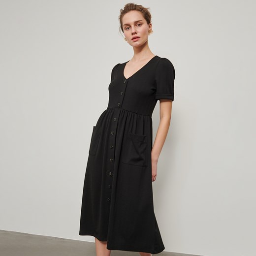 Reserved - Dzianinowa sukienka - Czarny Reserved M okazyjna cena Reserved