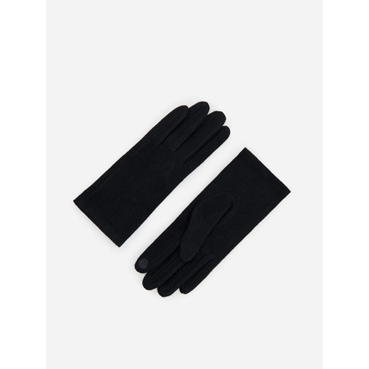 Reserved - Wełniane rękawiczki - Czarny Reserved S Reserved