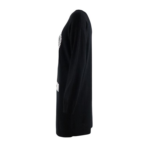 Sukienka czarna Love Moschino z długim rękawem mini 
