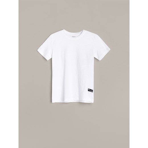 T-shirt chłopięce biały Reserved z krótkim rękawem na lato 