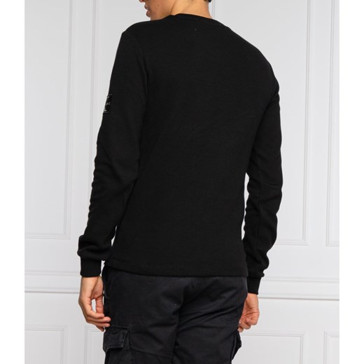T-shirt męski czarny Calvin Klein z długim rękawem 