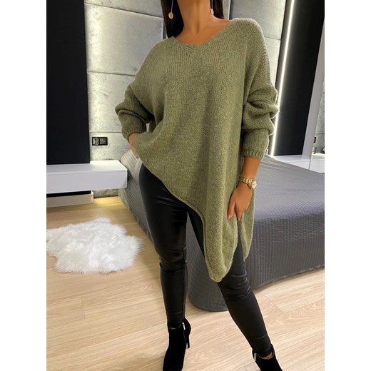 Sweter damski Modnakiecka Odzież Damska HU zielony OYIB Sweter damski Modnakiecka Odzież Damska HU zielony OYIB