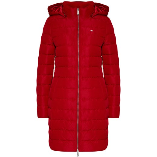 Kurtka damska Tommy Jeans czerwona z kapturem