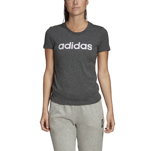 Bluzka damska Adidas wiosenna z okrągłym dekoltem z krótkimi rękawami 