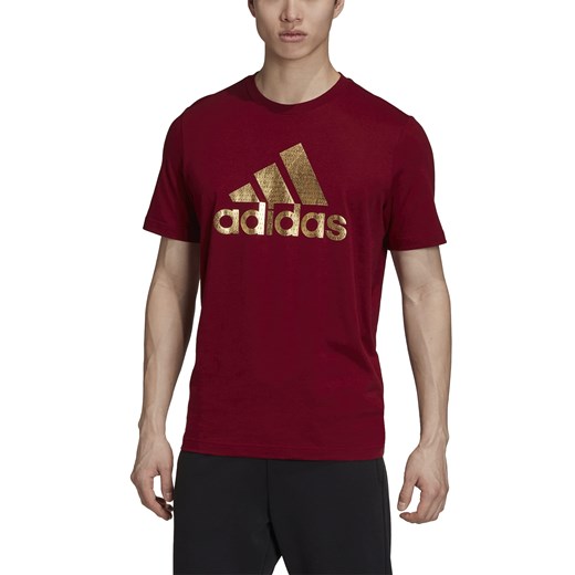 Czerwony t-shirt męski Adidas 