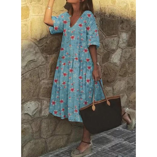 Sukienka Sandbella oversize w kwiaty