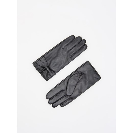 Reserved - Skórzane rękawiczki - Czarny Reserved M Reserved