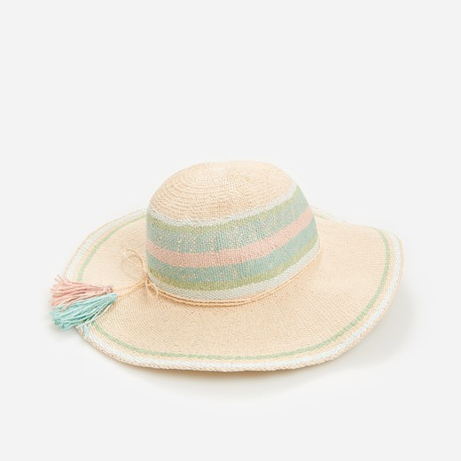 Reserved - Pleciony kapelusz w paski - Beżowy Reserved M/L promocyjna cena Reserved