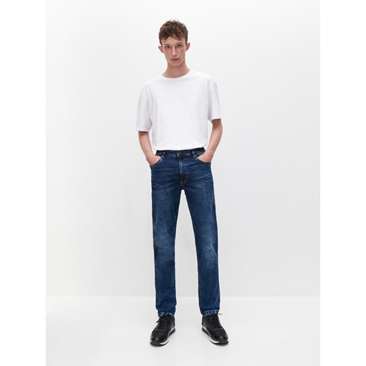 Reserved - Spodnie jeansowe slim - Granatowy Reserved 30/32 Reserved