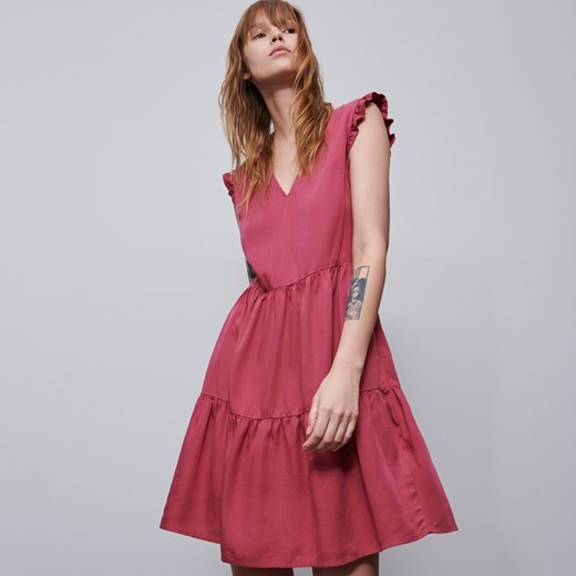 Reserved - Sukienka z Tencelu™ - Różowy Reserved 42 wyprzedaż Reserved