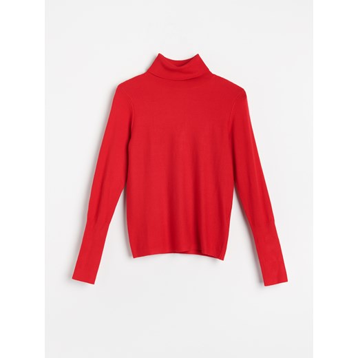 Reserved - Sweter z golfem - Czerwony Reserved XL Reserved