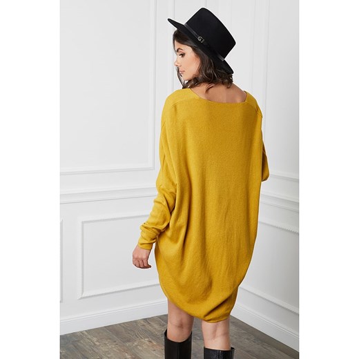 Żółty sweter damski So Cachemire casual 