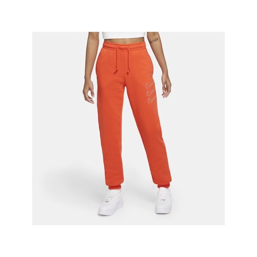 Damskie spodnie z dzianiny Nike Sportswear Rhinestone - Pomarańczowy Nike L wyprzedaż Nike poland