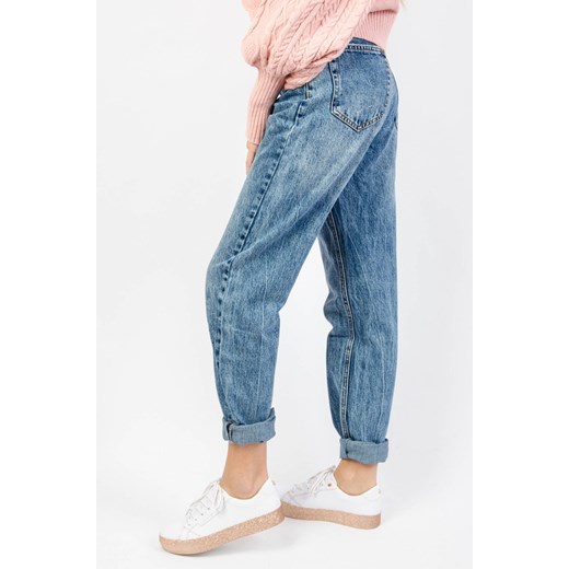 NIEBIESKIE SPODNIE JEANSOWE MOM FIT Olika S olika.com.pl