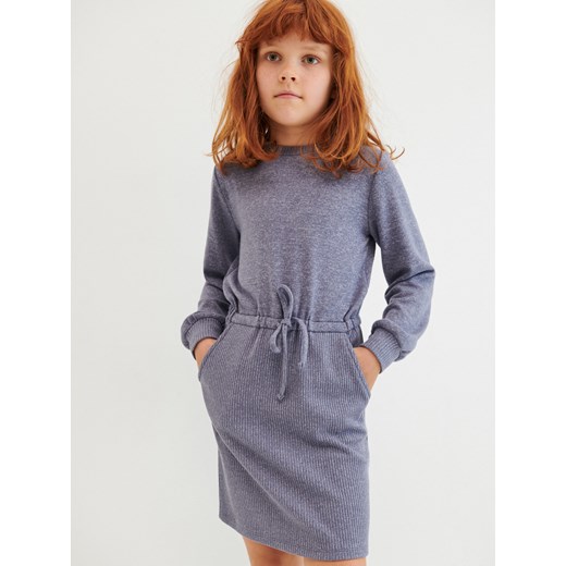 Reserved - Sukienka z miękkiej dzianiny - Niebieski Reserved 122 promocyjna cena Reserved