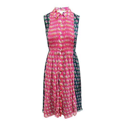 Sukienka Diane Von Furstenberg Vintage wielokolorowa bez rękawów 