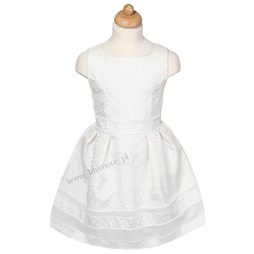 Prześliczna sukienka wizytowa ecru 110 - 152 Julka blumore-pl bialy bawełniane