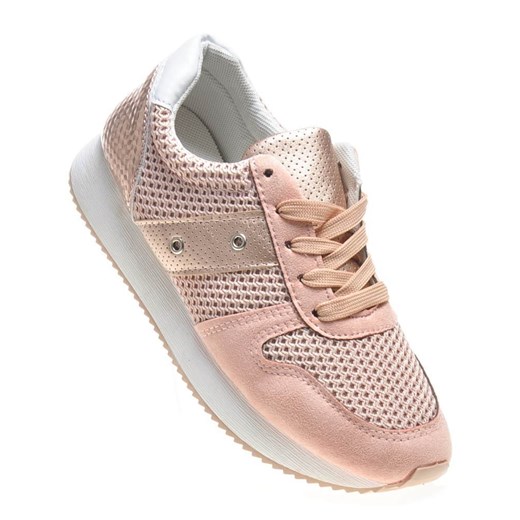 Lekkie sportowe buty damskie z siateczką Różowe /C2-3 4569 S174/ Pantofelek24 37 pantofelek24.pl okazyjna cena
