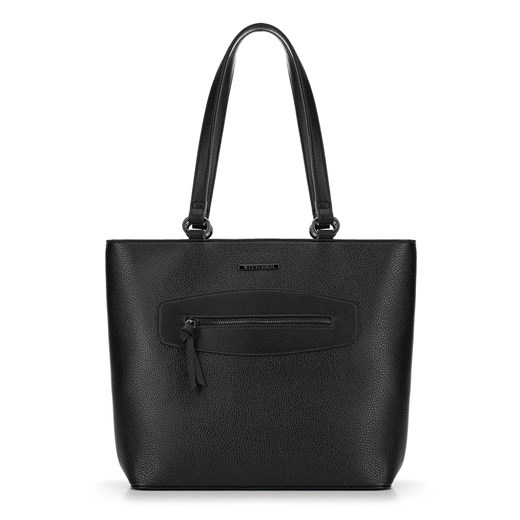 Shopper bag Wittchen elegancka czarna bez dodatków 
