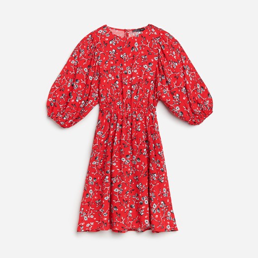 Reserved - Wiskozowa sukienka w kwiaty - Czerwony Reserved 116 Reserved