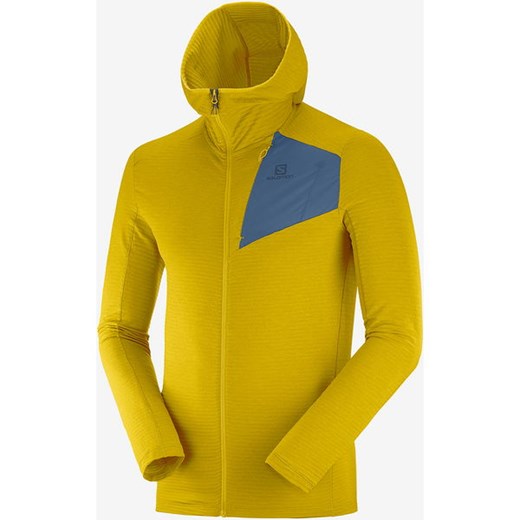 Bluza trekkingowa męska Outline Full Zip Hoodie Salomon (lemon curry/dark denim) Salomon M promocja SPORT-SHOP.pl