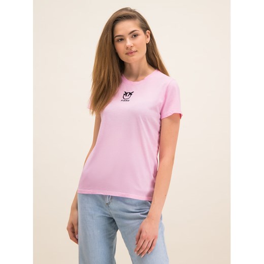 Pinko T-Shirt Bussolano PE 20 BLK01 1G14XB Y651 Różowy Regular Fit Pinko M okazja MODIVO
