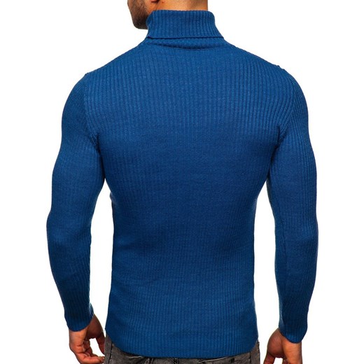 Niebieski sweter męski golf Denley 4607 XL okazja Denley